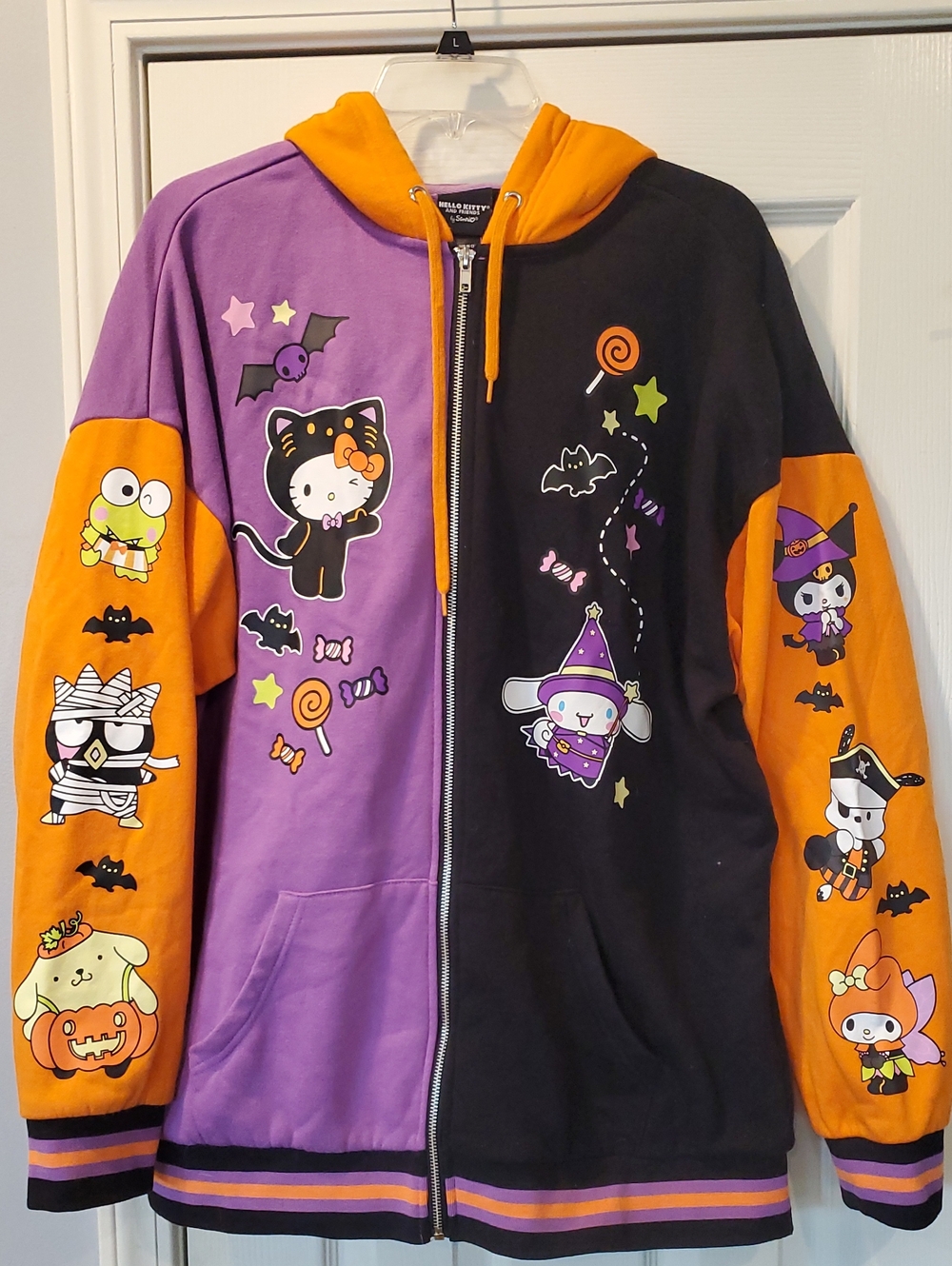 Hello Kitty Halloween Girls Hoodie, Sanrio, Cinnamoroll, Pochacco, Kuromi